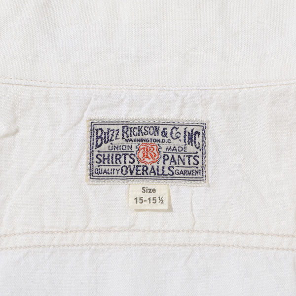 バズリクソンズ Lot No. BR35857 WHITE CHAMBRAY WORK SHIRTS (SHORT SLEEVE) メンズ ホワイト シャンブレー ワーク シャツ 半袖