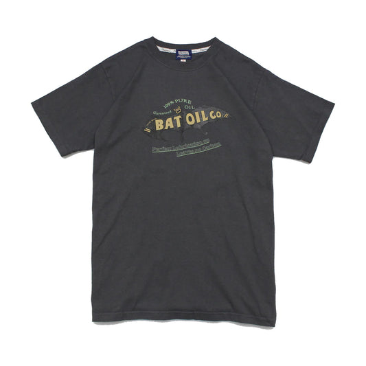 フェローズ 24S-PT20 24S-PT15 BAT OIL co. チャコール メンズ プリント Tシャツ 半袖