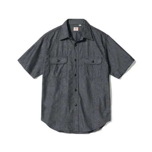 シュガーケーン Lot No. SC39307 BLACK CHAMBRAY WORK SHIRT (SHORT SLEEVE) メンズ 半袖 ブラック シャンブレー ワーク シャツ