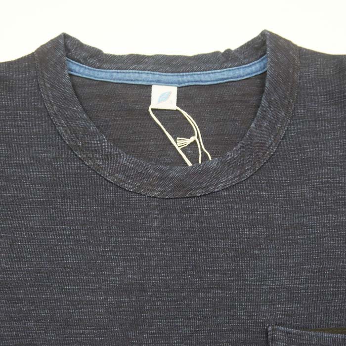 ピュアブルージャパン SS-5399 Slub Jersey Pocket T-shirt スラブ天竺ポケット付Ｔシャツ インディゴ メンズ Tシャツ カットソー