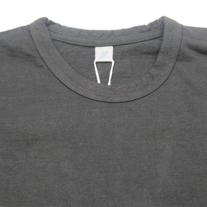 ピュアブルージャパン SS-5011-IDBK Indigo Jersey Crew Neck T-shirt インディゴ天竺クルーネックTシャツ インディゴ+ブラック メンズ 無地 半袖 カットソー リーフ刺繍