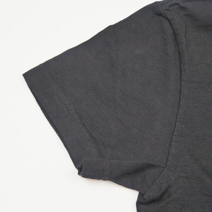 ピュアブルージャパン SS-5011-IDBK Indigo Jersey Crew Neck T-shirt インディゴ天竺クルーネックTシャツ インディゴ+ブラック メンズ 無地 半袖 カットソー リーフ刺繍