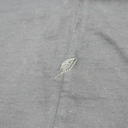 ピュアブルージャパン SS-5011-IDBK Indigo Jersey Crew Neck T-shirt インディゴ天竺クルーネックTシャツ インディゴ+ブラック メンズ 無地 半袖 カットソー リーフ刺繍