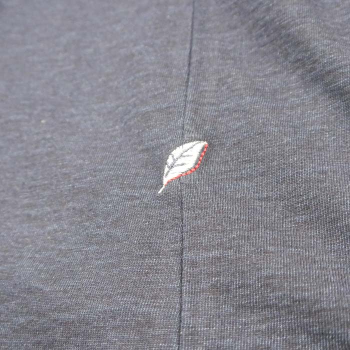 ピュアブルージャパン SS-5011-D Indigo Jersey Crew Neck T-s hirt Deep Indigo インディゴ天竺クルーネックTシャツ ディープインディゴ メンズ 無地 半袖 カットソー リーフ刺繍