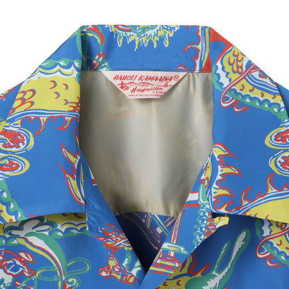サンサーフ Lot No. SS39274 SUN SURF SPECIAL EDITION “DRAGON” 125 ブルー メンズ レーヨン アロハシャツ