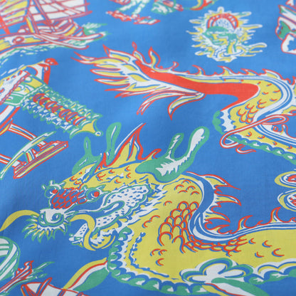 サンサーフ Lot No. SS39274 SUN SURF SPECIAL EDITION “DRAGON” 125 ブルー メンズ レーヨン アロハシャツ
