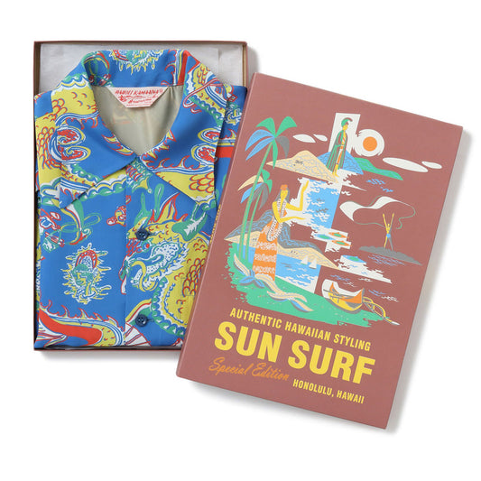 サンサーフ Lot No. SS39274 SUN SURF SPECIAL EDITION “DRAGON” 119 ブラック メンズ レーヨン アロハシャツ