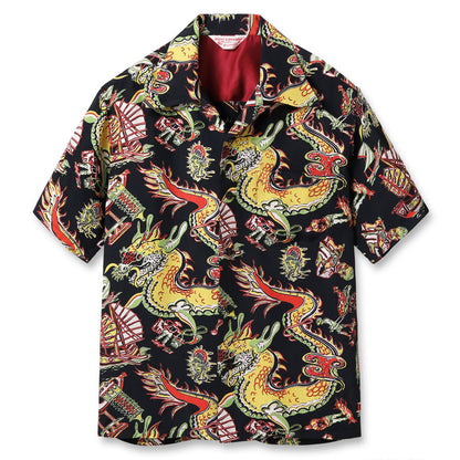サンサーフ Lot No. SS39274 SUN SURF SPECIAL EDITION “DRAGON” 119 ブラック メンズ レーヨン アロハシャツ