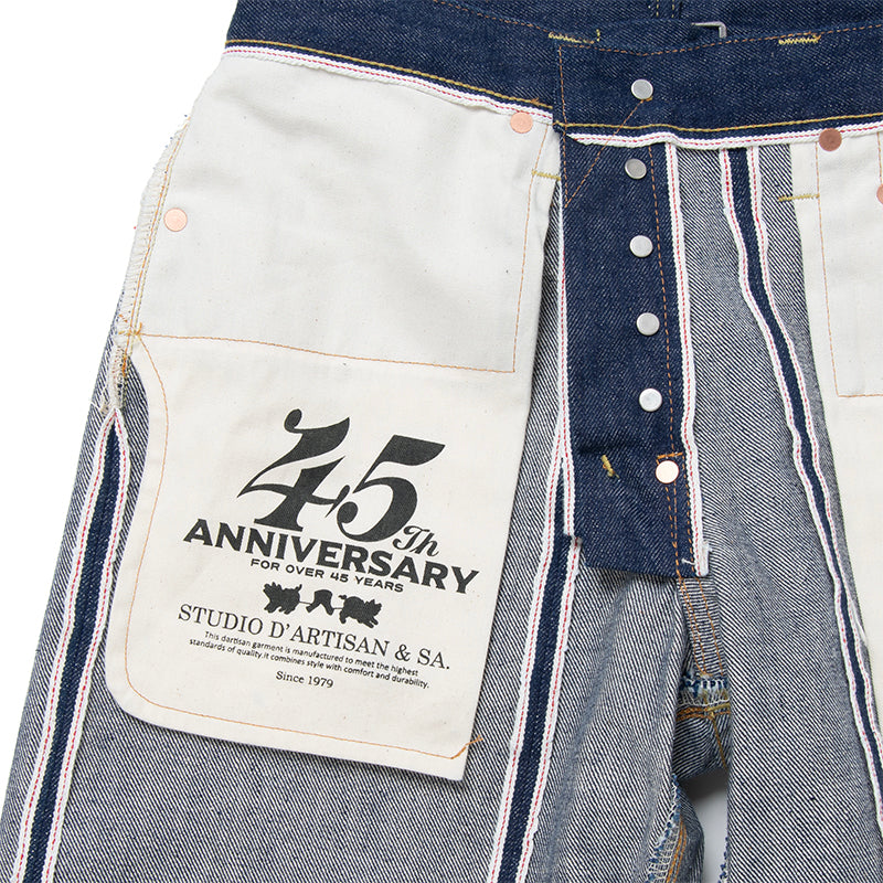 ステュディオ・ダ・ルチザン SP-083 45th 三本耳ジーンズ オリジナル 徳島蓼正藍カセ染め 15oz デニム ダルチザン 45周年企画 レギュラー ストレート 特製BOX