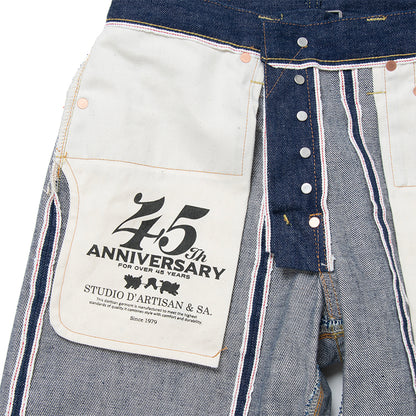 ステュディオ・ダ・ルチザン SP-083 45th 三本耳ジーンズ オリジナル 徳島蓼正藍カセ染め 15oz デニム ダルチザン 45周年企画 レギュラー ストレート 特製BOX