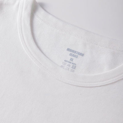 桃太郎ジーンズ MOMOTARO JEANS MHTS0003 ZIMBABWE COTTON DENIMPOCKET S/S T-SHIRTS ホワイト