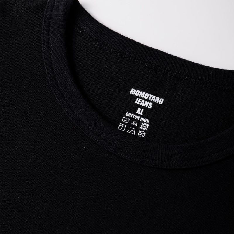 桃太郎ジーンズ MOMOTARO JEANS MHTS0003 ZIMBABWE COTTON DENIMPOCKET S/S T-SHIRTS ブラック