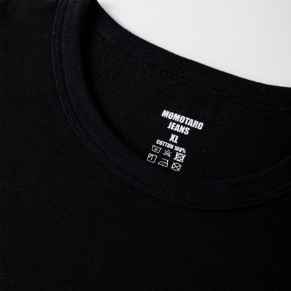 桃太郎ジーンズ MOMOTARO JEANS MHTS0003 ZIMBABWE COTTON DENIMPOCKET S/S T-SHIRTS ブラック