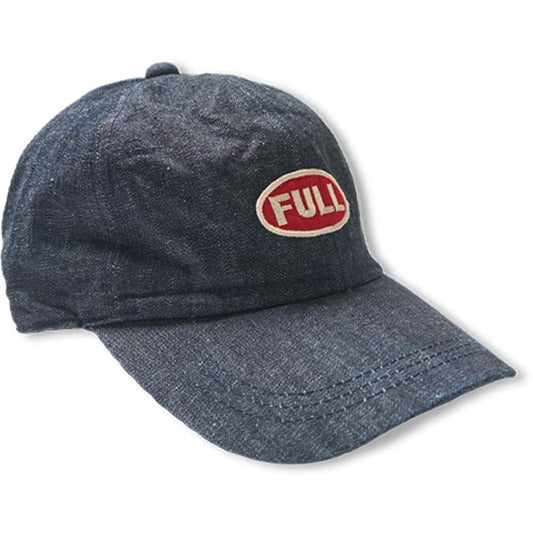 フルカウント 6770 FULL Emblem Denim B.B.Cap メンズ ロゴ エンブレム デニム ベースボール キャップ 10oz ジンバブエコットン オリジナルワッペン カスタム