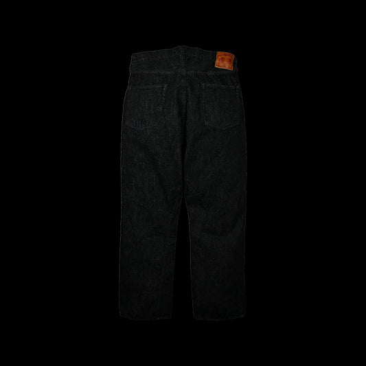 0105BKSS Wide Black Selvedge Denim(Super Smooth)