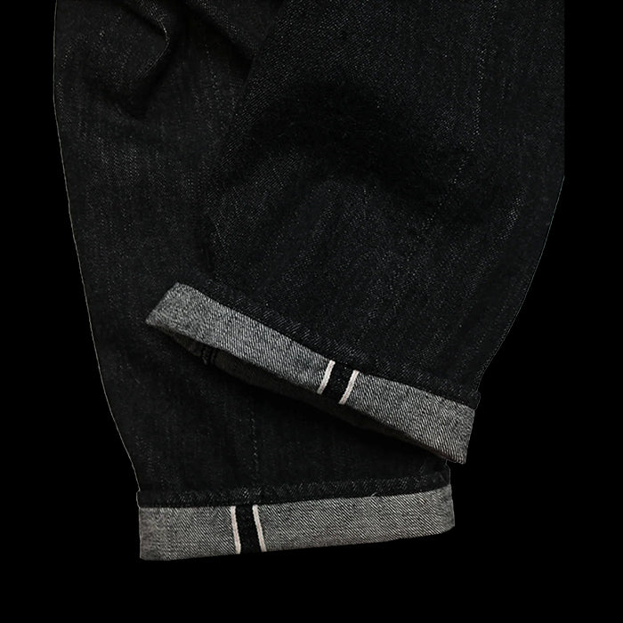 1101BKSS Straight Black Selvedge Denim(Super Smooth)