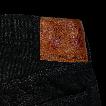 1101BKSS Straight Black Selvedge Denim(Super Smooth)