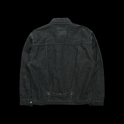 2107BKSS Type 1 Black Denim Jacket (Super Smooth)