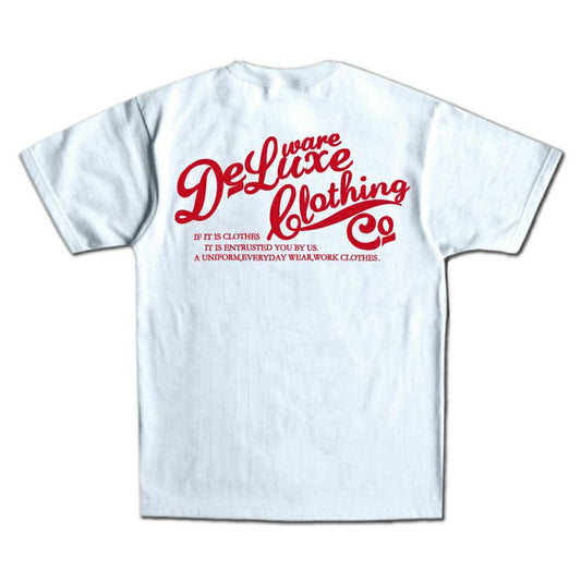 デラックスウエア BRGD-00B11 DELUXEWARE ホワイト 7月15日海の日企画 メンズ 半袖 プリント Tシャツ カットソー バックプリント