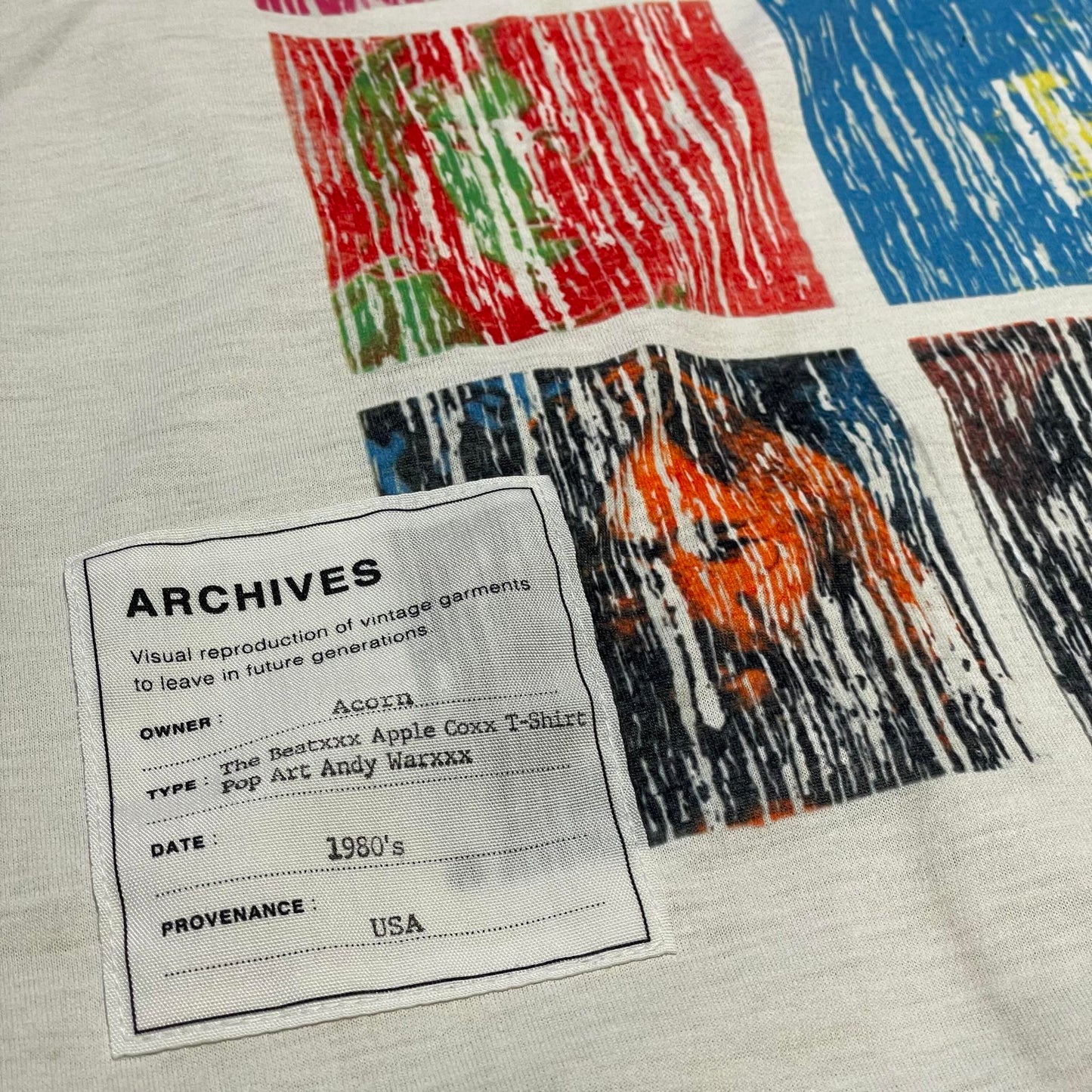 トルク 24-2204 THE BEATXXX APPLE COXX T-SHIRT POP ART AUDY WARXXX