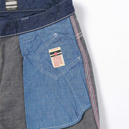 10.5ozデニム・リフレクター・ダブルヒップ・クロップドワークパンツ