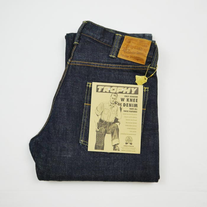 トロフィークロージング 1608 W Knee Narrow Dirt Denim セルビッチデニム ワンウォッシュ