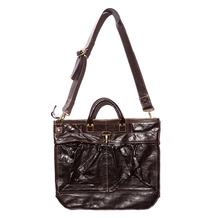 Leather Helmet Bag(レザーヘルメットバッグ)Horse hide Seal Brown