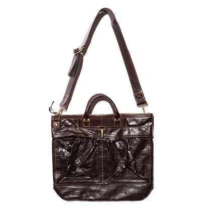 Leather Helmet Bag(レザーヘルメットバッグ)Horse hide Seal Brown