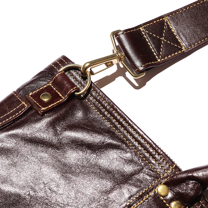 Leather Helmet Bag(レザーヘルメットバッグ)Horse hide Seal Brown