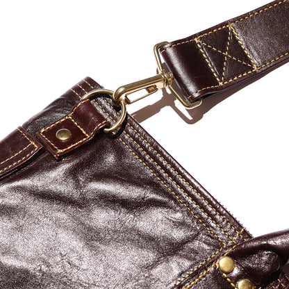 Leather Helmet Bag(レザーヘルメットバッグ)Horse hide Seal Brown