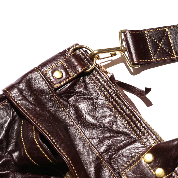 Leather Helmet Bag(レザーヘルメットバッグ)Horse hide Seal Brown