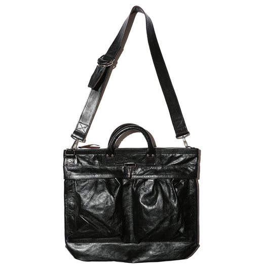 Leather Helmet Bag(レザーヘルメットバッグ)Horse hide Black