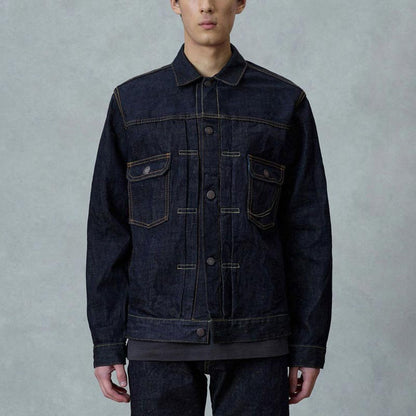 桃太郎ジーンズ MJ2103 銅丹特濃インディゴブルー・ダブルポケットデニムジャケット メンズ アウター セカンドタイプ 14.7oz