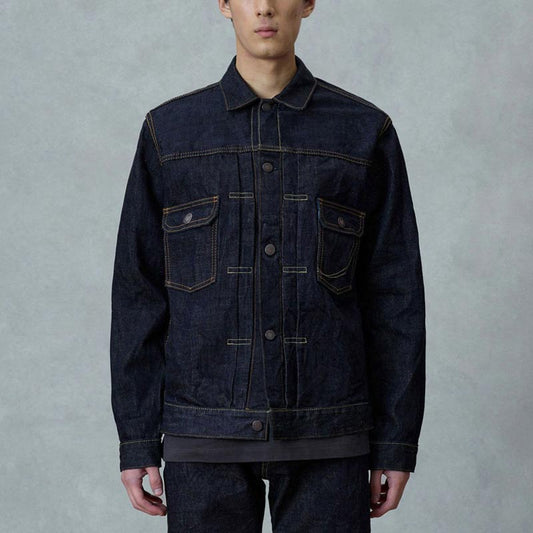 桃太郎ジーンズ MJ2103 銅丹特濃インディゴブルー・ダブルポケットデニムジャケット メンズ アウター セカンドタイプ 14.7oz