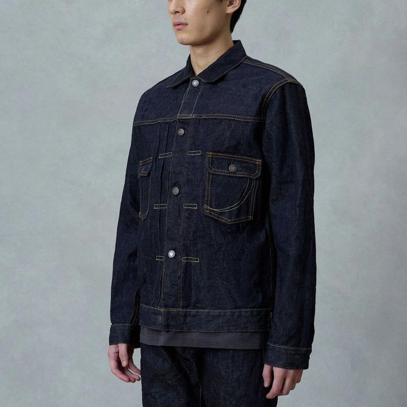 桃太郎ジーンズ MJ2103 銅丹特濃インディゴブルー・ダブルポケットデニムジャケット メンズ アウター セカンドタイプ 14.7oz