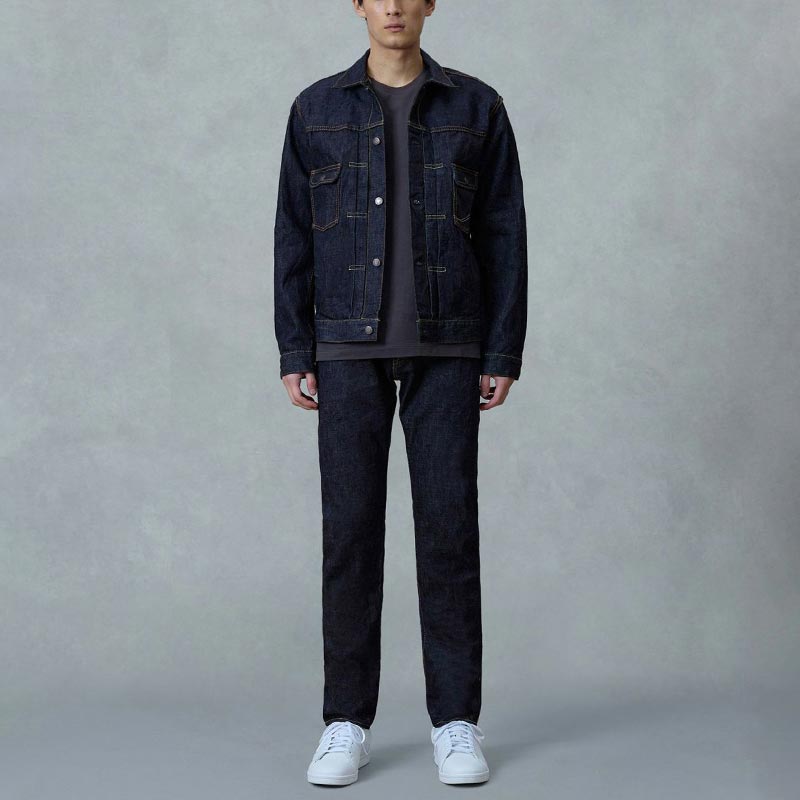 桃太郎ジーンズ MJ2103 銅丹特濃インディゴブルー・ダブルポケットデニムジャケット メンズ アウター セカンドタイプ 14.7oz