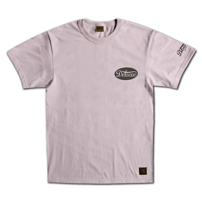 24SS デラックスウエア BRGD-24B DELUXE CHALK.PINK メンズ 半袖 プリント Tシャツ カットソー シンプル ロゴＴシャツ