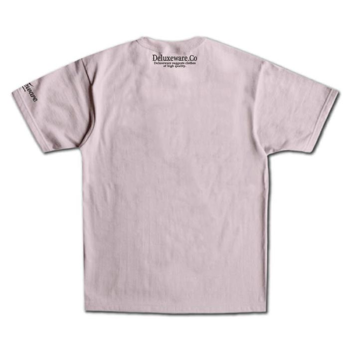 24SS デラックスウエア BRGD-24B DELUXE CHALK.PINK メンズ 半袖 プリント Tシャツ カットソー シンプル ロゴＴシャツ