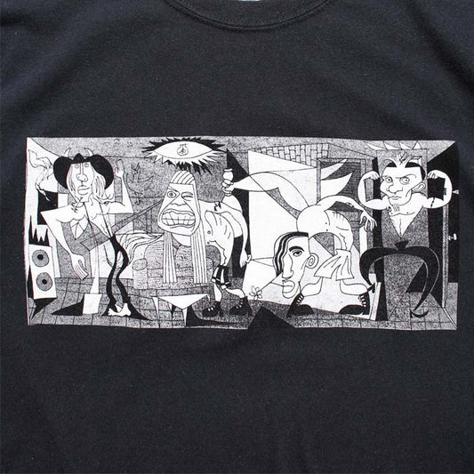 バウワウ BW231-RPT RED PABLO TEE ブラック メンズ プリント Tシャツ ピカソ バンドTシャツ エイジン 加工