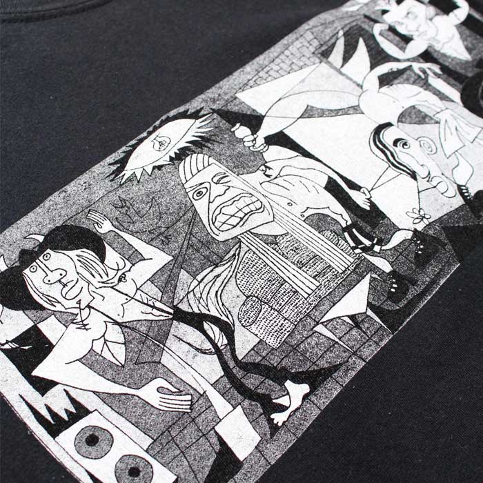 バウワウ BW231-RPT RED PABLO TEE ブラック メンズ プリント Tシャツ ピカソ バンドTシャツ エイジン 加工