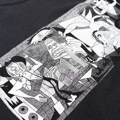 バウワウ BW231-RPT RED PABLO TEE ブラック メンズ プリント Tシャツ ピカソ バンドTシャツ エイジン 加工