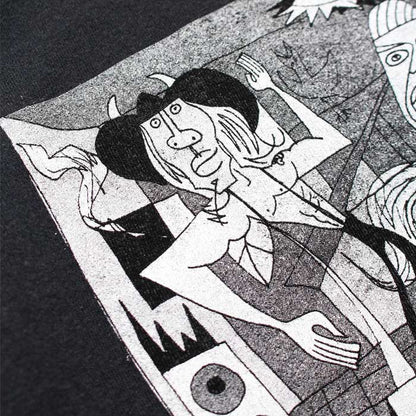 バウワウ BW231-RPT RED PABLO TEE ブラック メンズ プリント Tシャツ ピカソ バンドTシャツ エイジン 加工