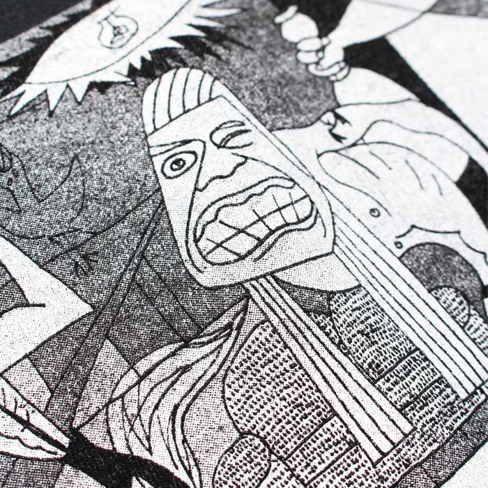 バウワウ BW231-RPT RED PABLO TEE ブラック メンズ プリント Tシャツ ピカソ バンドTシャツ エイジン 加工