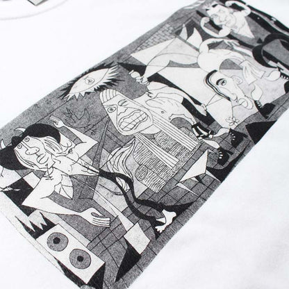 バウワウ BW231-RPT RED PABLO TEE ホワイト メンズ プリント Tシャツ ピカソ バンドTシャツ エイジン 加工