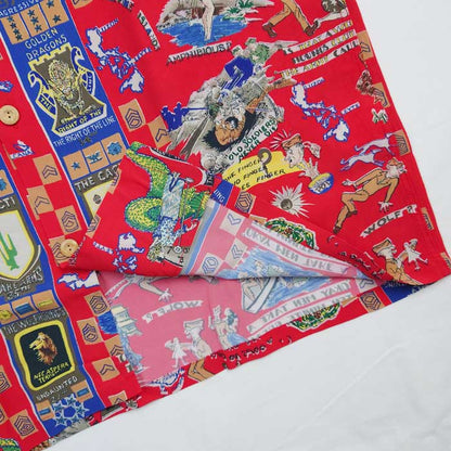 サンサーフ Lot No. SS38869 SUN SURF × BUZZ RICKSON'S SPECIAL ED ITION “TROPIC LIGHTNING” 165 レッド アロハシャツ メンズ