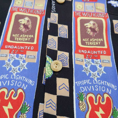 サンサーフ Lot No. SS38869 SUN SURF × BUZZ RICKSON'S SPECIAL ED ITION “TROPIC LIGHTNING” 119 ブラック アロハシャツ メンズ