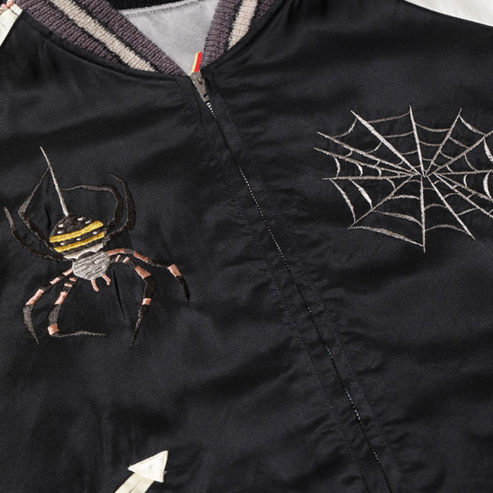 テーラー東洋 Lot No. TT15289-119 / Early 1950s - Mid 1950s Style Acetate Souvenir Jacket “KOSHO & CO.” Special Edition “SPIDER” × “ROARING TIGER (HAND PRINT)”