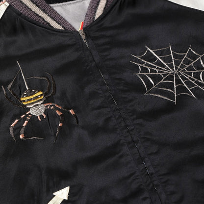 テーラー東洋 Lot No. TT15289-119 / Early 1950s - Mid 1950s Style Acetate Souvenir Jacket “KOSHO & CO.” Special Edition “SPIDER” × “ROARING TIGER (HAND PRINT)”