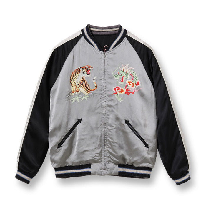 テーラー東洋 Lot No. TT15289-119 / Early 1950s - Mid 1950s Style Acetate Souvenir Jacket “KOSHO & CO.” Special Edition “SPIDER” × “ROARING TIGER (HAND PRINT)”