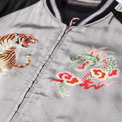 テーラー東洋 Lot No. TT15289-119 / Early 1950s - Mid 1950s Style Acetate Souvenir Jacket “KOSHO & CO.” Special Edition “SPIDER” × “ROARING TIGER (HAND PRINT)”